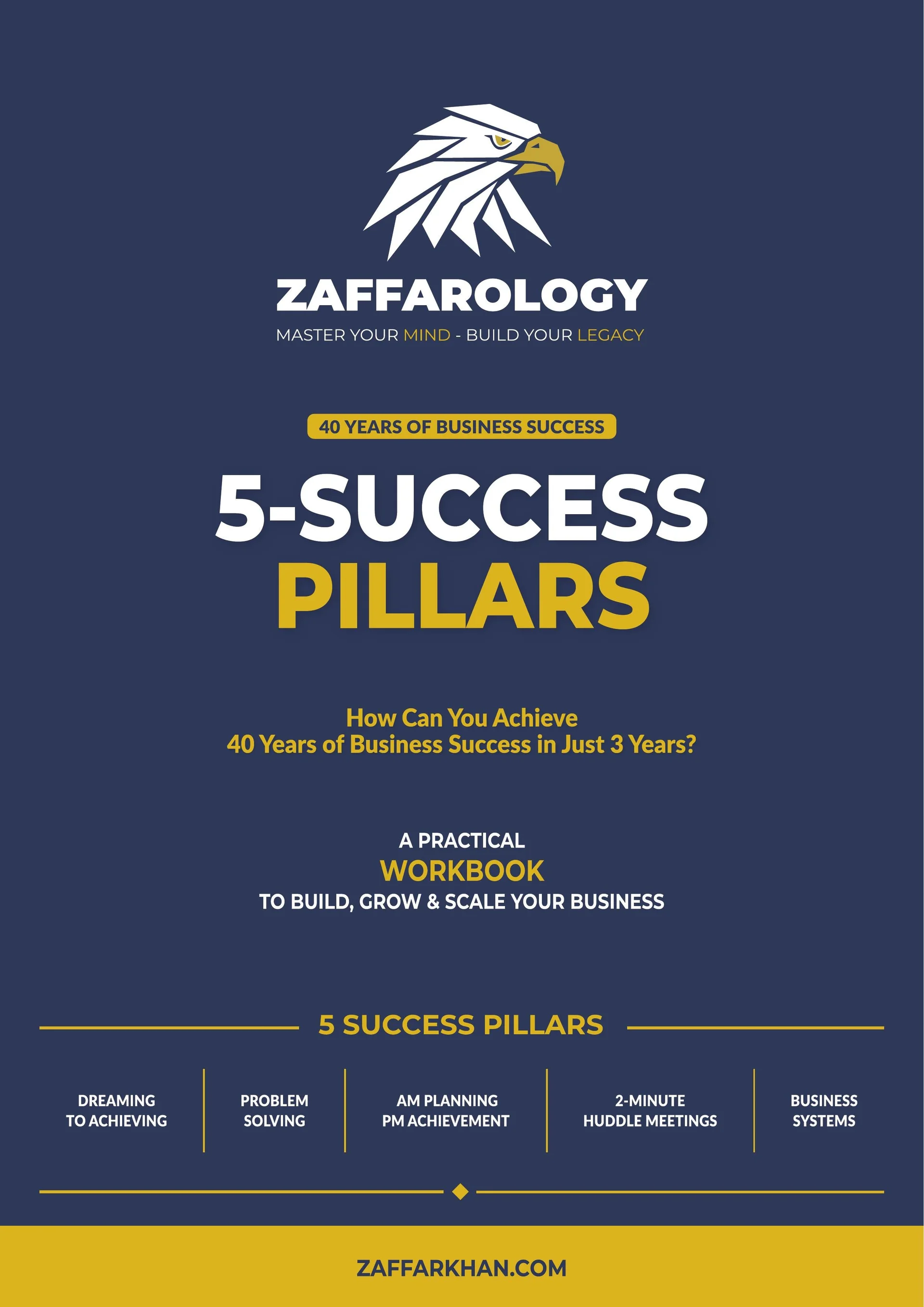 The Zaffarology 5 Pillars Workbook cover